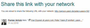Share a Yasni Exposé via Xing